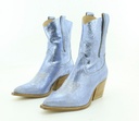 LADIES LEATHER BOOTS F702K3 Crack blue