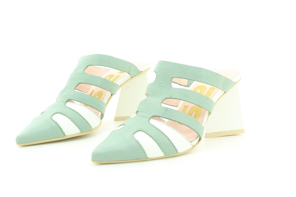 LADIES LEATHER POINTY TOE SANDALS 6504 Opal