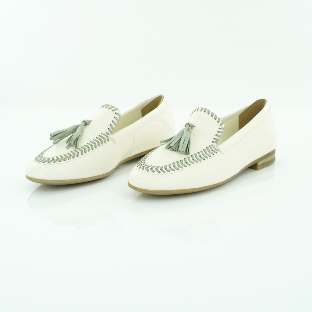[L29114 LATTE] LADIES LEATHER MOCCASIN