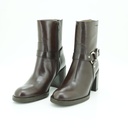 LADIES LEATHER BLOCK HEEL BOOTIES