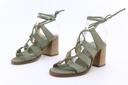 Ladies leather sandal P04005 OLIVA